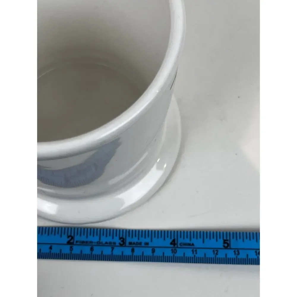 Anthropologie Monogram Initial Letter F Shaving Style Mug Coffee Cup 14 oz
